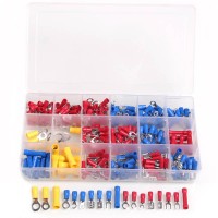 Urlwall 300pcs Assorted Electrical Wire Crimp Connectors Insulated Waterproof Ring Spade Fork Butt Terminals Kit